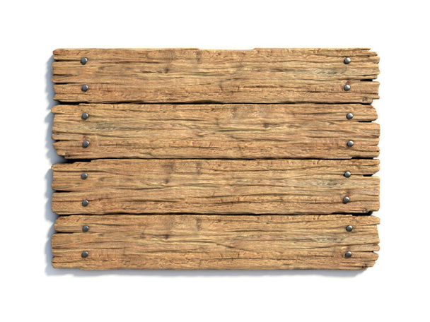 Tablero de letreros de madera aislado en blanco
  - Foto, Imagen