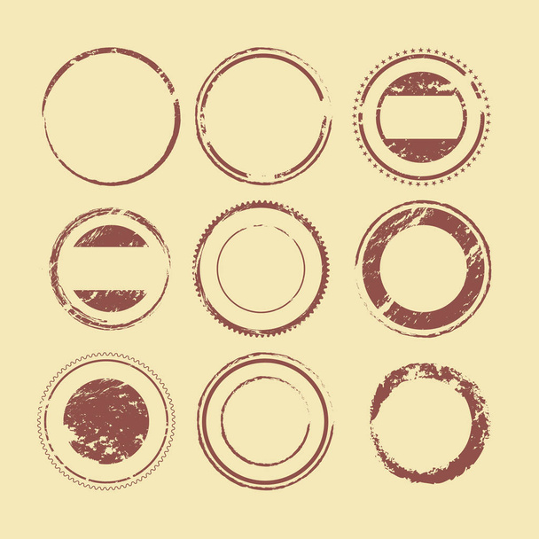 shapes for labels and stamps - Vector, Image