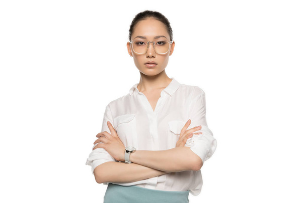 gorgeous asian woman in eyeglasses - Photo, Image