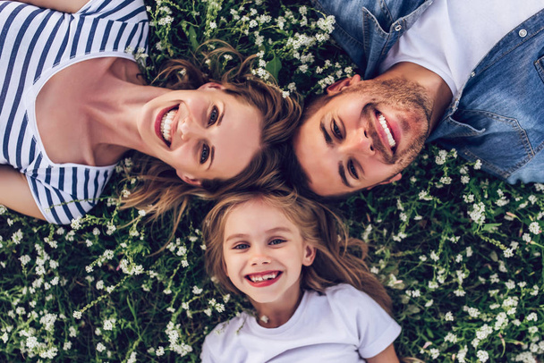 Happy family outdoors - Fotó, kép