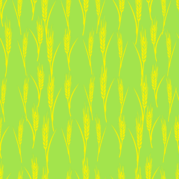 Seamless background with ripe wheat - Vektor, Bild