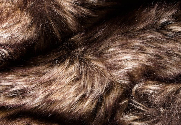 textúra a szőr. Vörös barna szürke Farkas, róka, medve prém természetes, állat Wildlife koncepció és stílus háttér, textúrák, és a háttérkép. Makró barna szőr - Fotó, kép