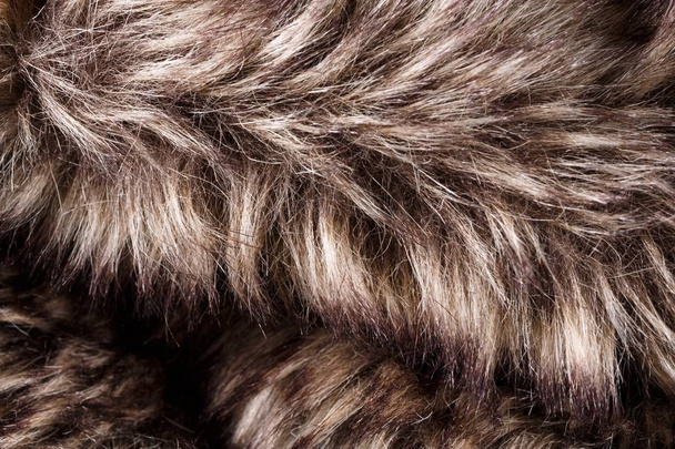 texture of fur. Red Brown Grey Wolf, Fox, Bear Fur Natural, Animal Wildlife Concept and Style for Background, textures and wallpaper. Macro Brown fur - Photo, Image