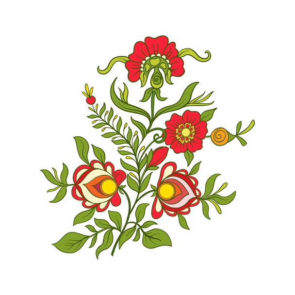 Colored vintage flowers bouquet or pattern - Вектор, зображення