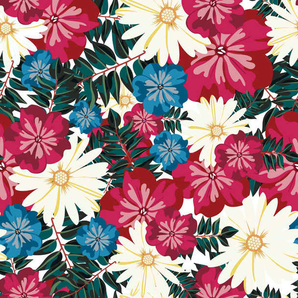 Delicate floral seamless pattern   - Vektör, Görsel