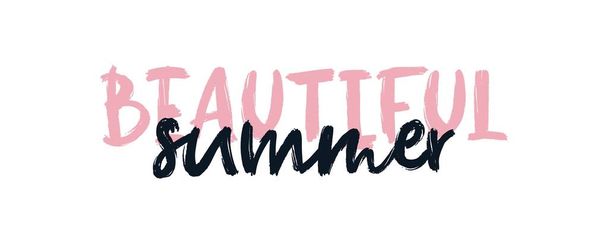 Beautiful summer lettering - Wektor, obraz