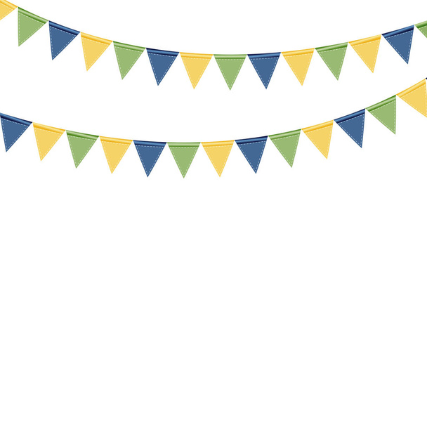 Fond de fête avec des drapeaux Illustration vectorielle - Vecteur, image