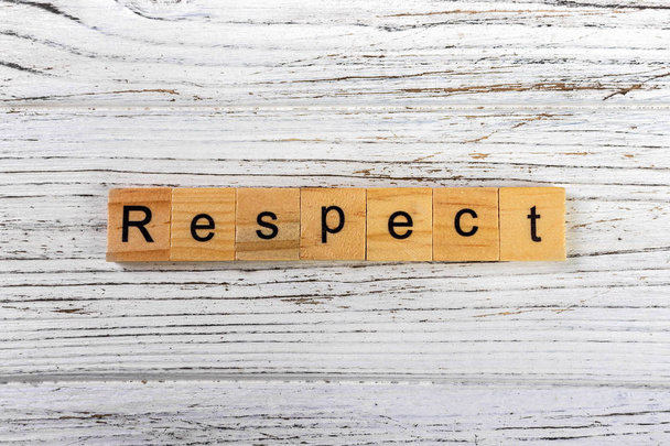 RESPECT word made with wooden blocks concept - Фото, изображение