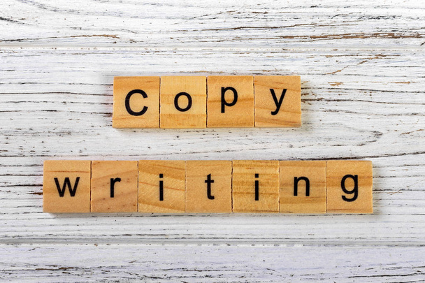 λέξη copywriting γίνεται με ξύλινα μπλοκ έννοια - Φωτογραφία, εικόνα