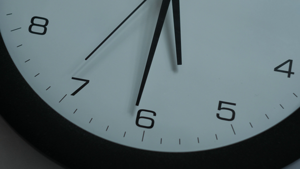clock in the office, black-and-white, closeup shot - Footage, Video