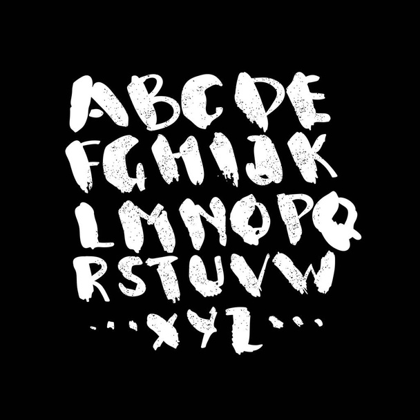 English alphabet. Black and white   - Vettoriali, immagini