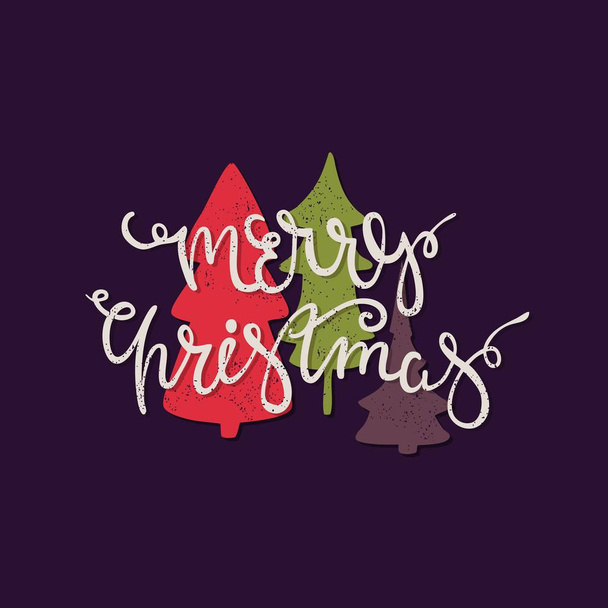 Hand tekst opstellen voor Merry Christmas - Vector, afbeelding