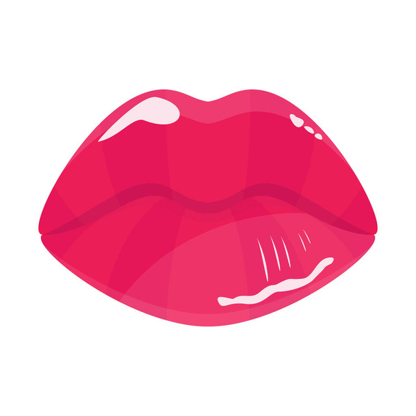 lèvres roses isolées
 - Vecteur, image