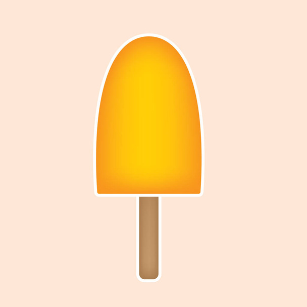 Σορμπέ πορτοκάλι παγωτό-διανυσματικά εικονογράφηση - Διάνυσμα, εικόνα