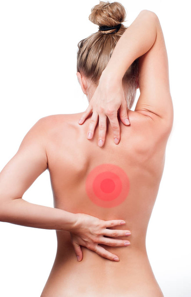 Woman suffering from backache. Pain concept - Fotografie, Obrázek