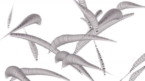 4 k abstraktní 3d biologie kovových koulí, rozdělit bakterie červ spóry mikrobiologie. - Záběry, video