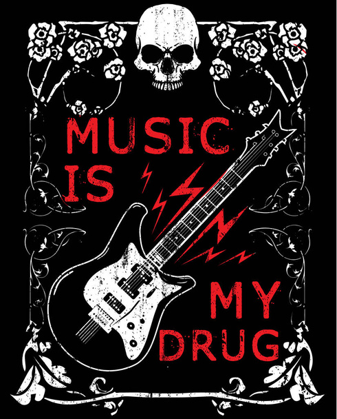 Хард-рок музыка плакат - Вектор,изображение