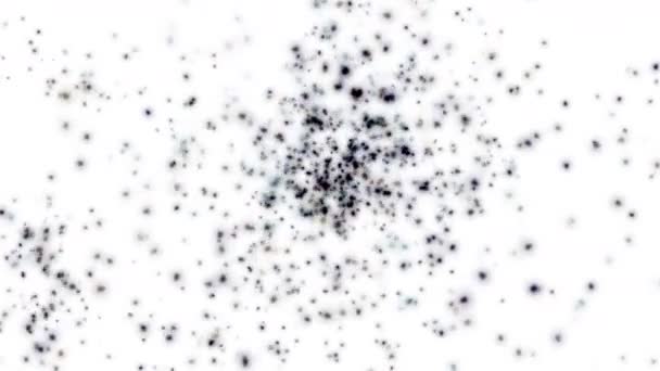 4k fliegendes weißes Glanzpartikel- & Punktelicht im Weltraum, vj Hintergrund. - Filmmaterial, Video