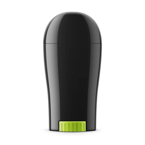 Black glossy dry deodorant stick. - Vector, Image