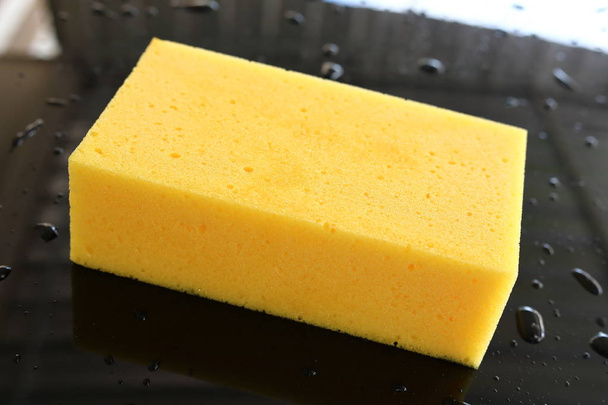 yellow sponge used car wash - Photo, Image