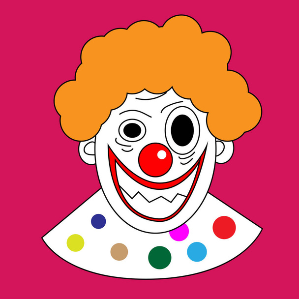 Clown avatar dessin animé vecteur art
 - Vecteur, image