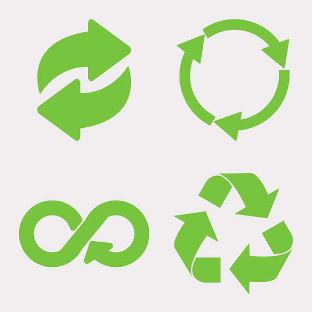 Ícone de reciclagem verde
 - Vetor, Imagem