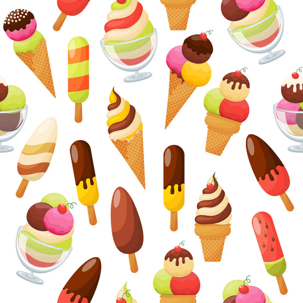 Ice cream colorful collection.  - Vecteur, image