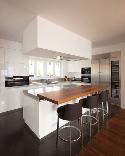 Modern kitchen in luxury apartment. - 写真・画像