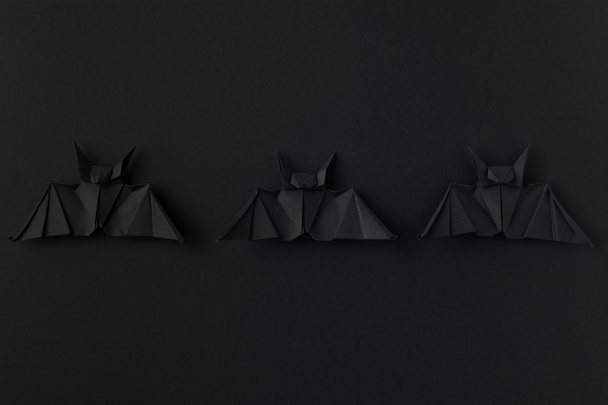 μαύρο origami νυχτερίδες  - Φωτογραφία, εικόνα