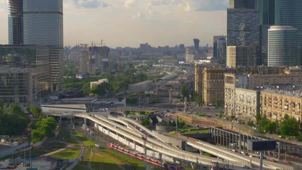 moscow cityscape panorama - Video, Çekim