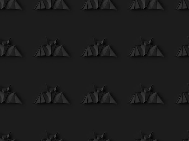 textura de halloween con murciélagos de origami
 - Foto, imagen