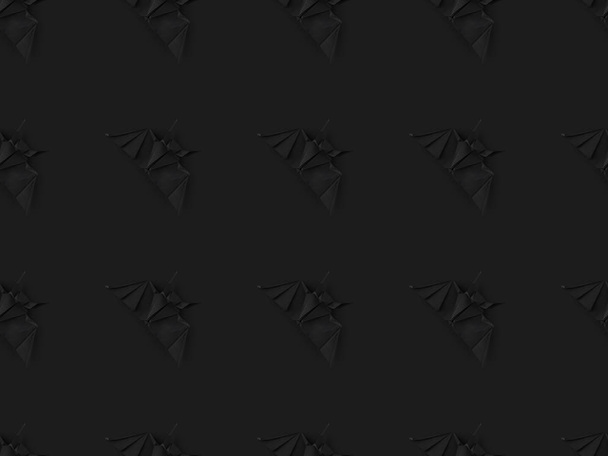 texture with black origami bats - Fotó, kép