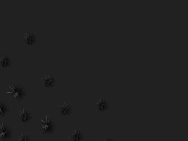 black origami spiders  - Foto, Imagen