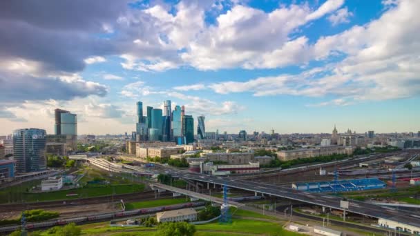 moscow cityscape panorama - Záběry, video