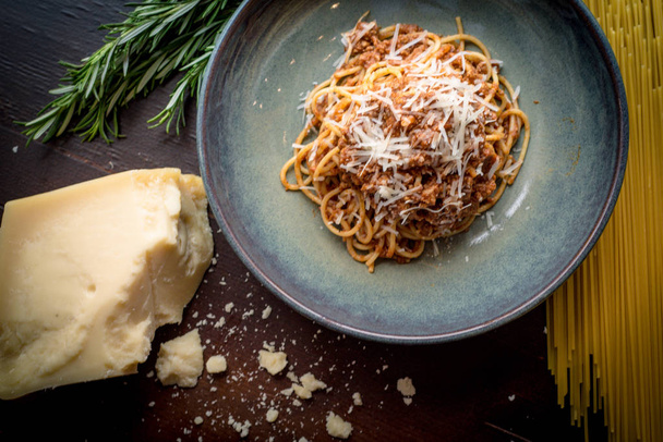 Spaghetti Bolognese with Parmesan  - Φωτογραφία, εικόνα