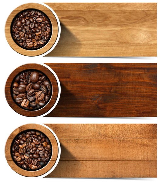 Banners with Roasted Coffee Beans - Photo, Image