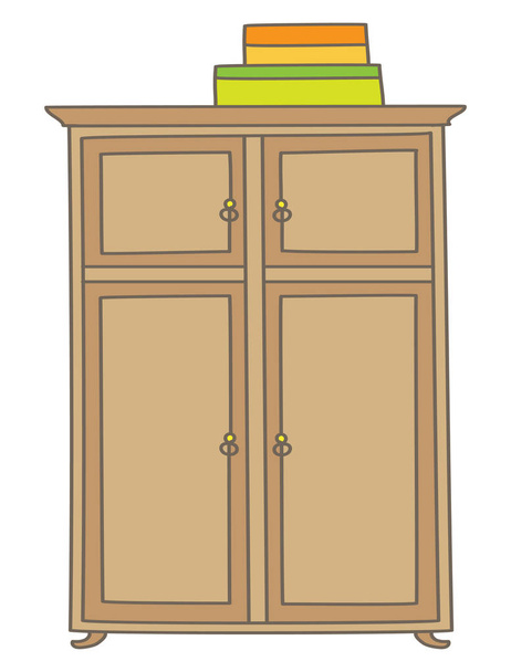 Закрытый двойной шкаф
 - Вектор,изображение