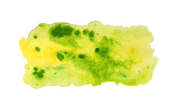 Green watercolor stain  - Zdjęcie, obraz