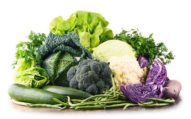 Composition avec des légumes biologiques crus
. - Photo, image