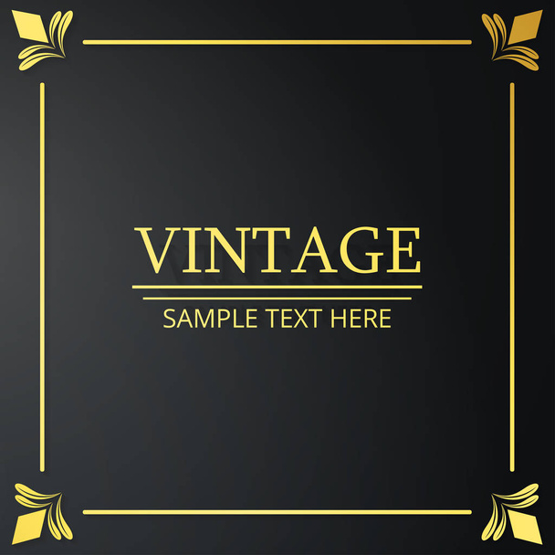 Vintage Poster with floral borders  - Vector, Image