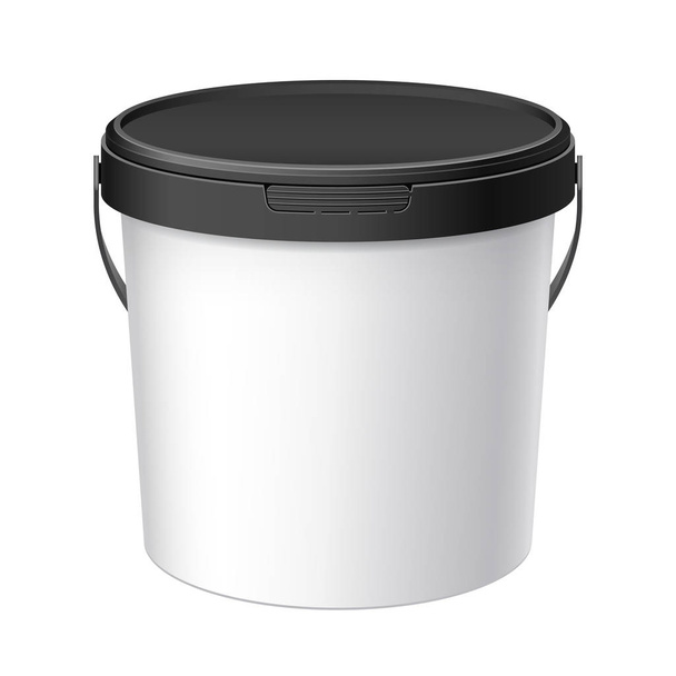 White blank plastic container - Vektör, Görsel
