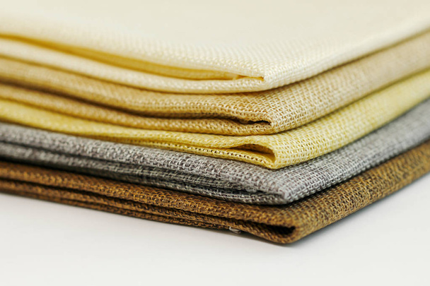Kupie cztery składane matowa w kolorze bawełnianej tkaniny łodygi d - Zdjęcie, obraz