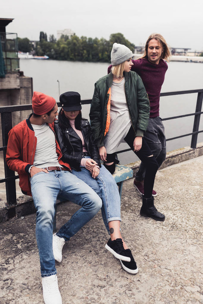 group of young stylish people - 写真・画像