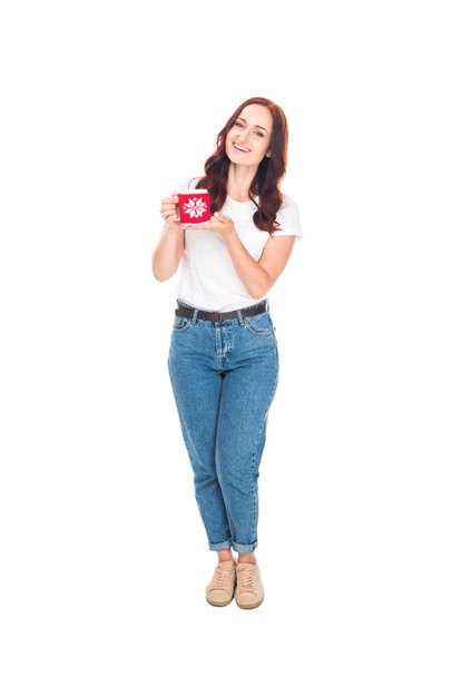 girl with cup of coffee - Фото, зображення