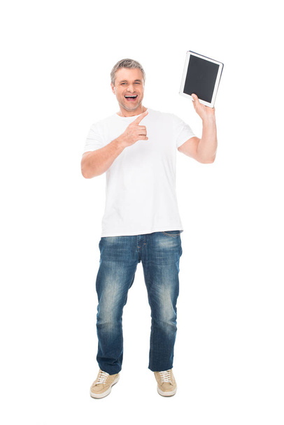 man presenting digital tablet - Fotó, kép