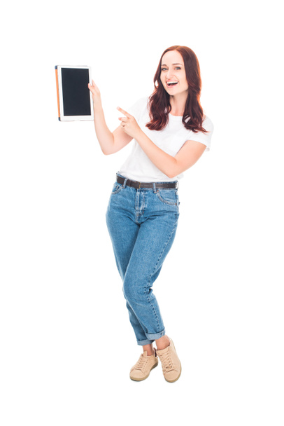 mujer que presenta tableta digital
 - Foto, Imagen