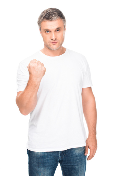 man threatening with fist - Foto, afbeelding