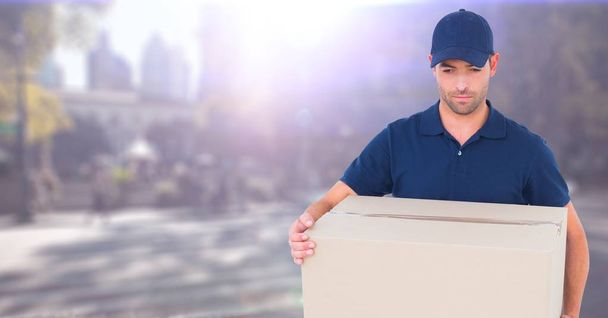Delivery man with box  - Foto, immagini