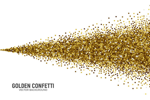 Vector dispersos Confetti oro fondo blanco
 - Vector, Imagen