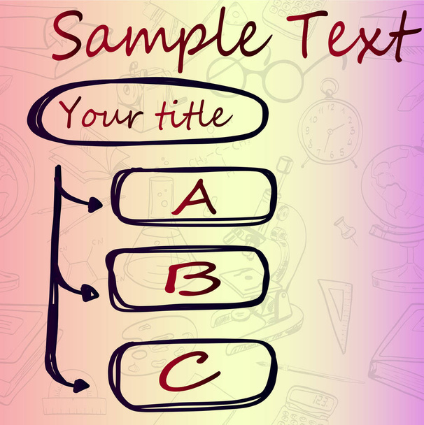 Layout of the equation, template for the test. School and knowledge - Vector, Image